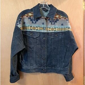 Patterned jean jacket